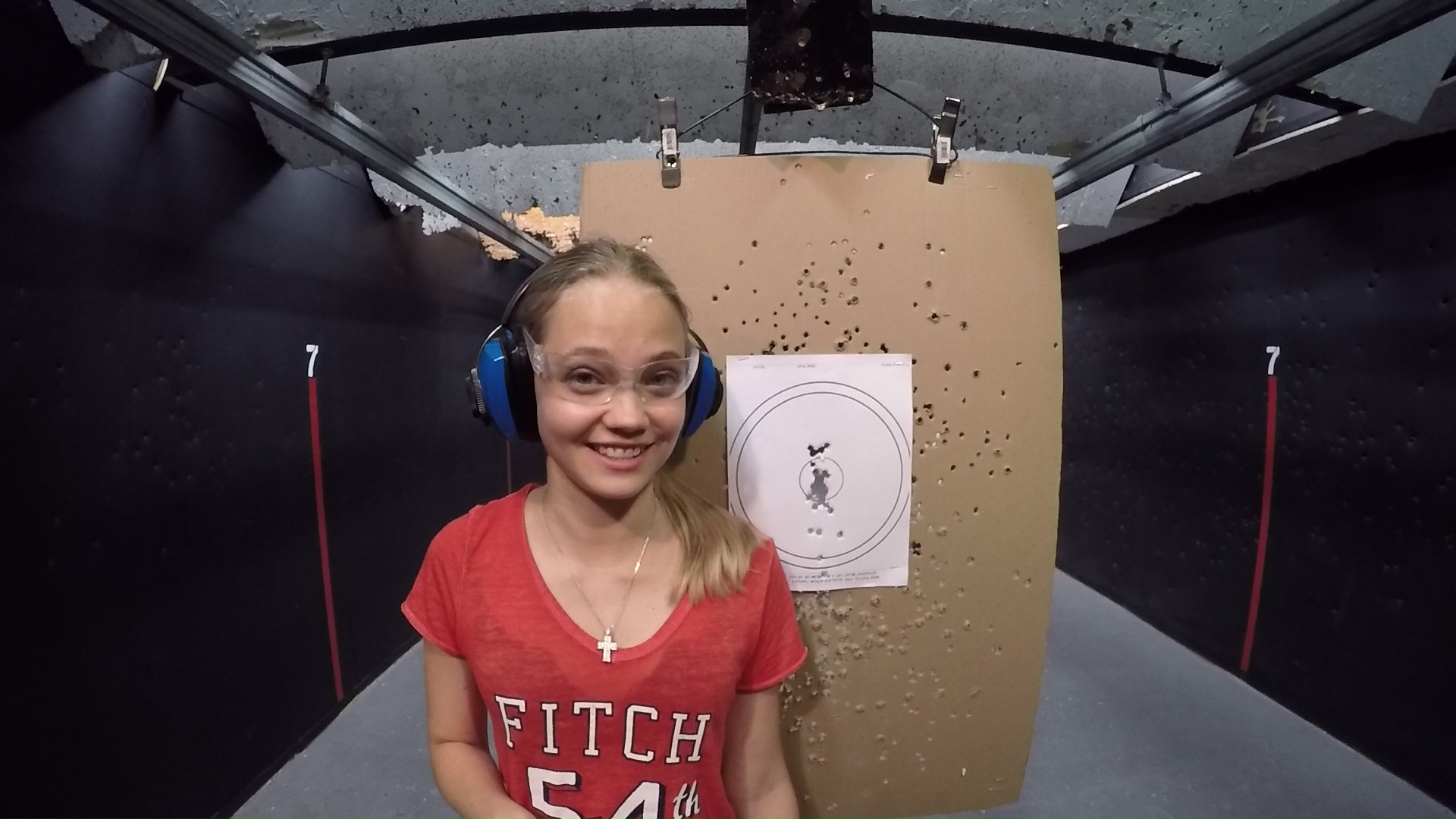 Student with target after live-fire CCW training in Fort Lauderdale