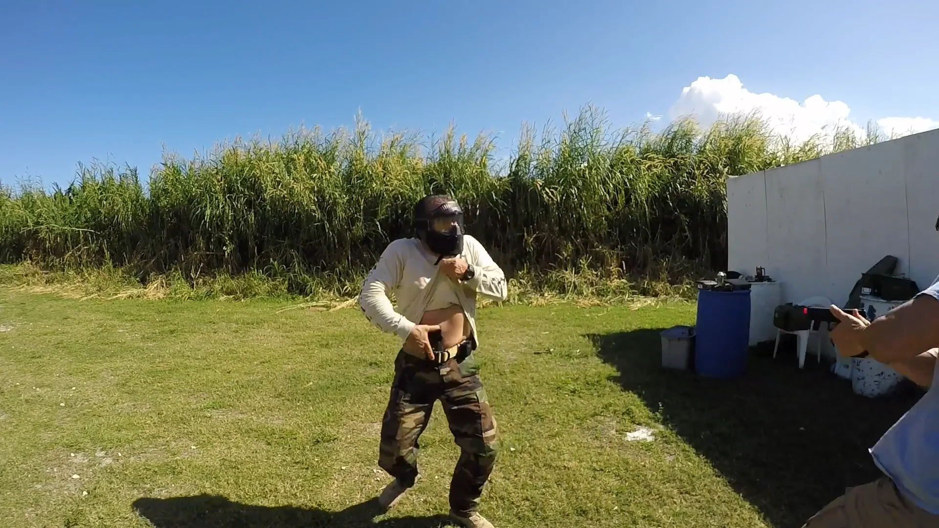 Tactical U force-on-force students practicing defensive decision making during security training in South Florida