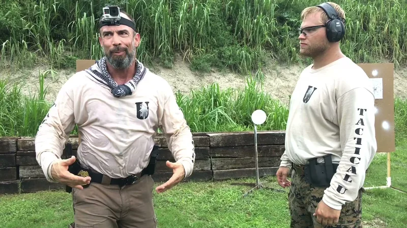 Tactical U instructor explaining a drill at the range